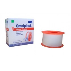 Omniplast esparadrapo tela blanco hipoalérgico 2,5cm x 5m