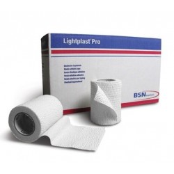 LightPlast Pro Venda elástica adhesiva 100% algodón 5,1cm x 2,5m Caja 24 unidades