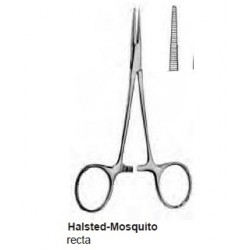 Pinza Halsted-Mosquito Recta con dientes