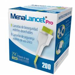 Lanceta de bioseguridad Menalancet Pro 29G Caja 200 uds
