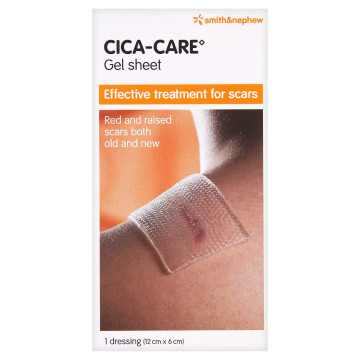 Cica-Care lámina de gel adhesiva para tratamientos de heridas 12cm x 6cm