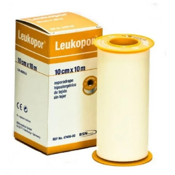 Leukopor Esparadrapo de tejido poroso 10cm x 10m