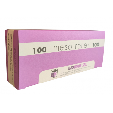 Aguja mesoterapia Meso-relle 31G 0,26 mm X 4 mm 1/6 C/100 uds