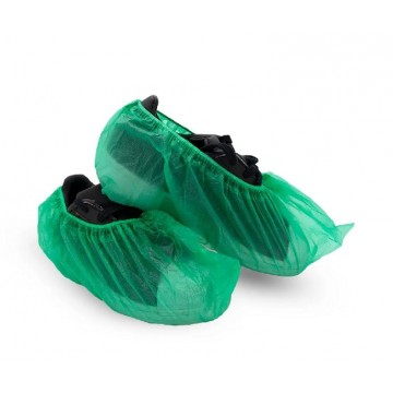 Cubre zapatos polietileno PE liso 100 unidades Color Verde