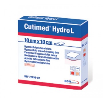 CUTIMED HYDRO L Apósito hidrocoloide extrafino y transparente 10cmx10cm 10 unidades