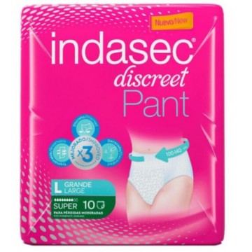 Indasec Discreet Pants Super talla Grande 10 unidades