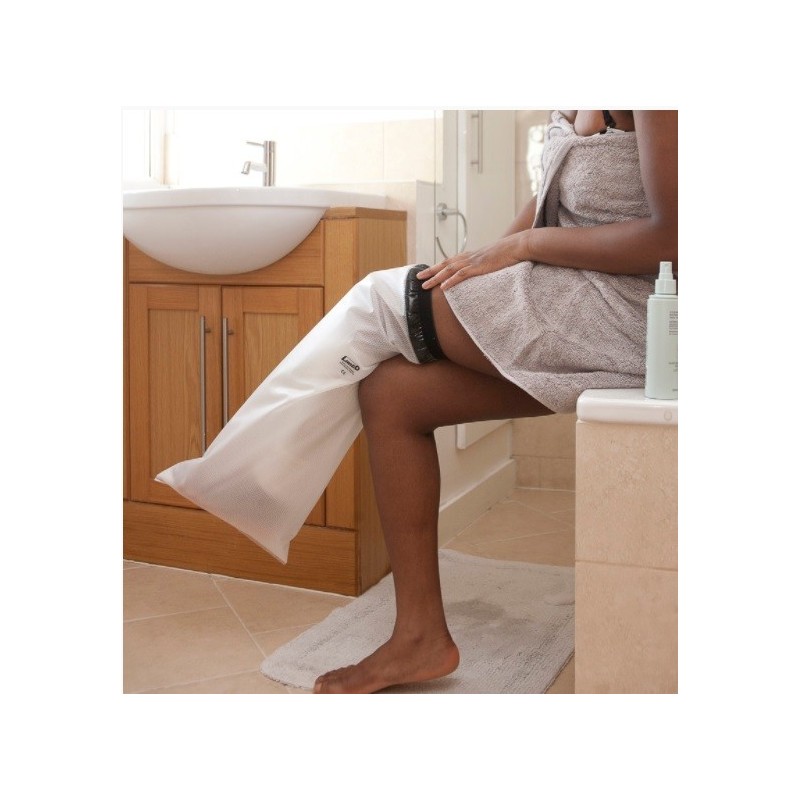 Protector media pierna para baño y ducha