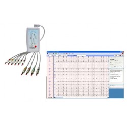 Electrocardiógrafo de Reposo de Altas Prestaciones ECG 12R con software libre