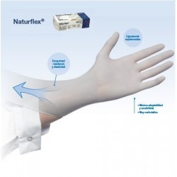 caja de guantes de latex con polvo naturflex