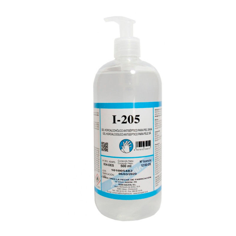 i-205 gel hidroalcohólico 500 ml