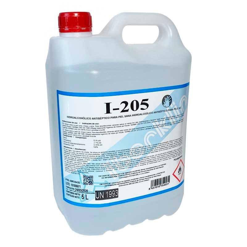 i-205 gel hidroalcohólico 5 litros