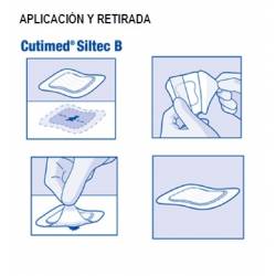 aplicación y retirada apósito Cutimed Siltec B