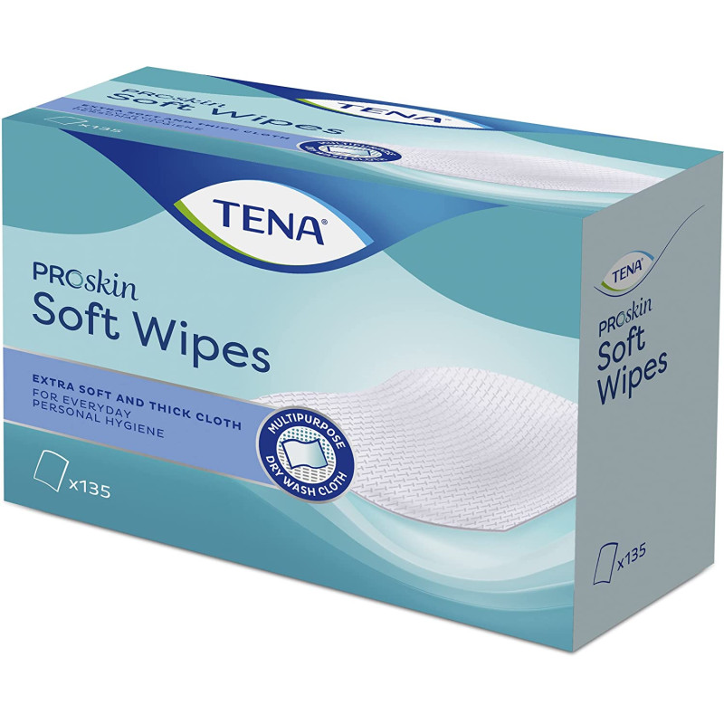Toallitas secas TENA ProSkin Soft Wipes 135 unidades