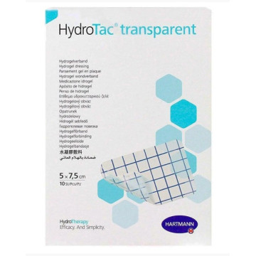 Apósito de hidrogel Hydrotac Transparente 10X10 10 unidades