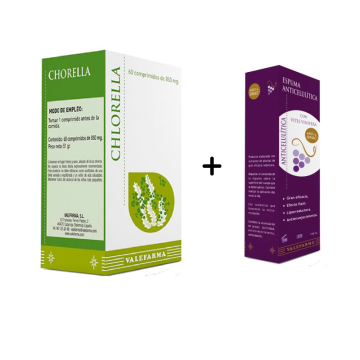 Pack Chlorella 60 + Espuma anticelulítica Valefarma 150 ml