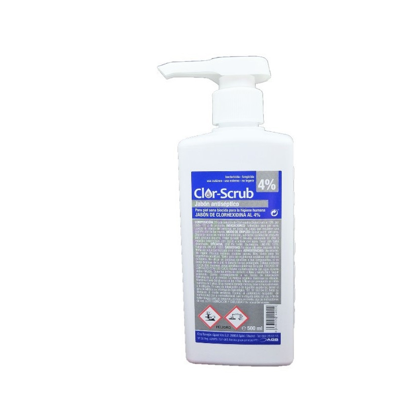 Jabón Antiséptico Clor-Scrub 4% envase 500 ml