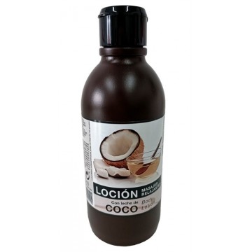 Alcohol loción con leche de coco para masajes 250 ml